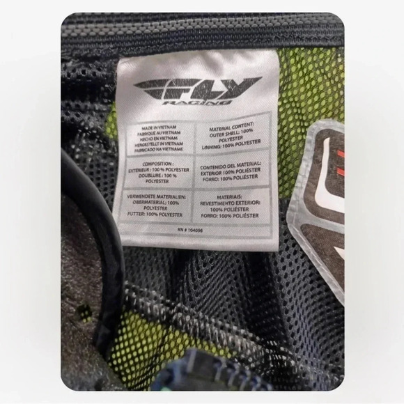 Fly Motocross Motorcycle Riding Pants  Black, Lime & Blue Size 30 - Picture 6 of 12